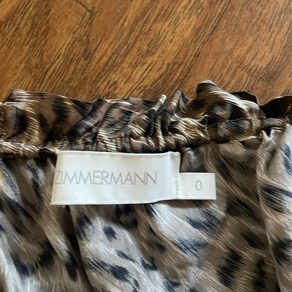 Zimmermann Suraya leopard silk tunic top - Picture 9 of 14